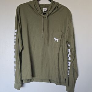 PINK Victoria's Secret Olive Hoodie
